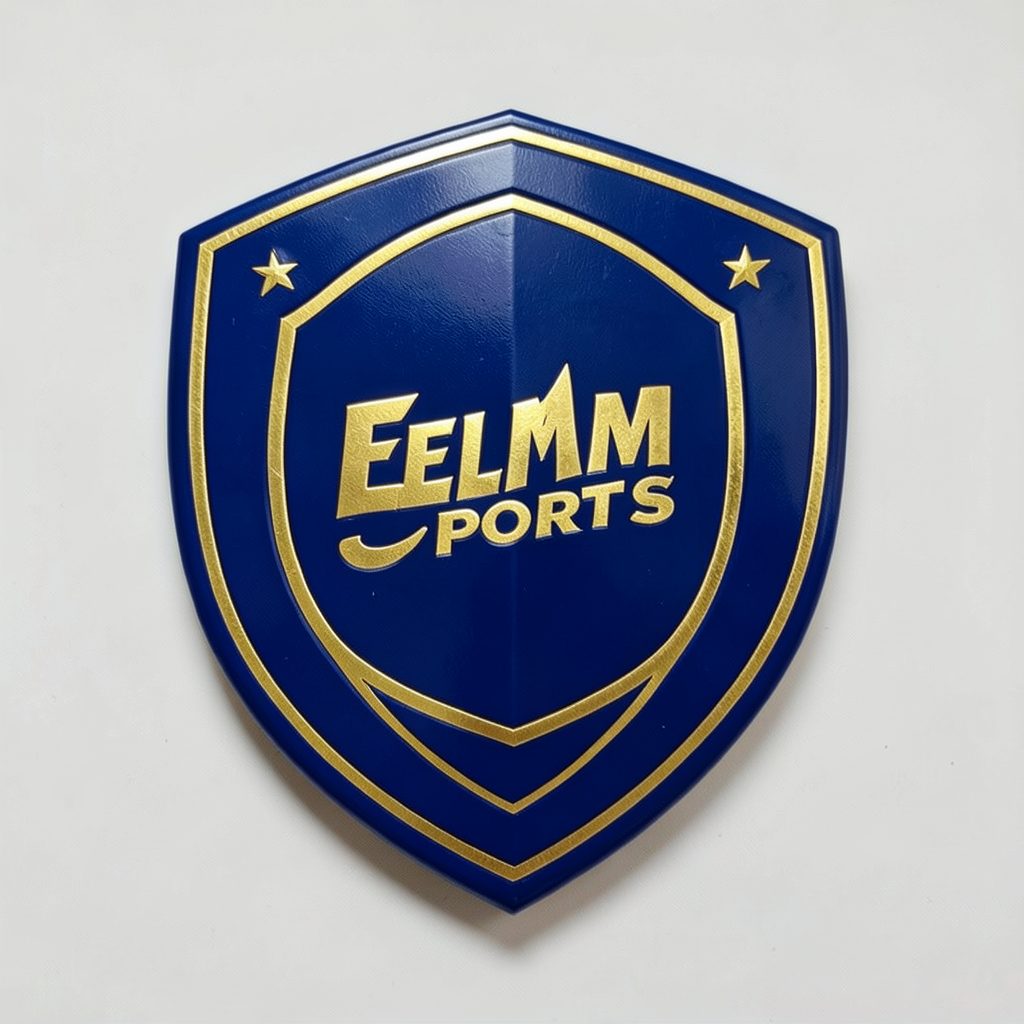 Eelam Sports emblem in deep blue and gold